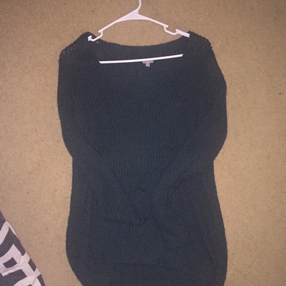 Charlotte Russe forest green knit sweater